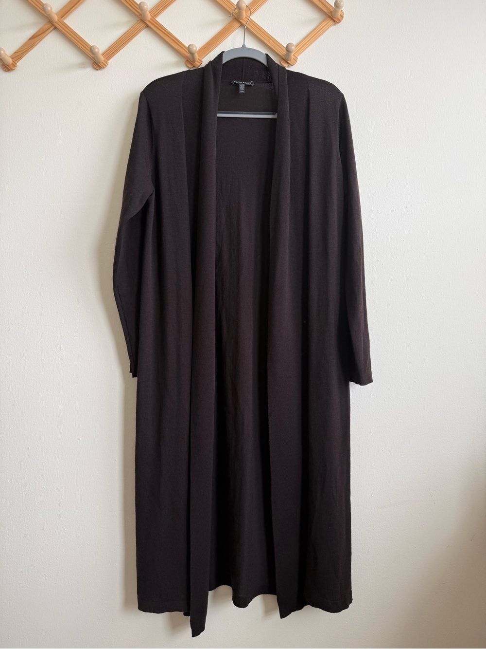Eileen Fisher 100% wool Open Front Long Cardigan - Picture 1 of 7